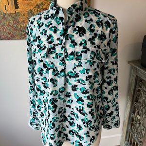Jones New York Ladies Print Blouse Size L